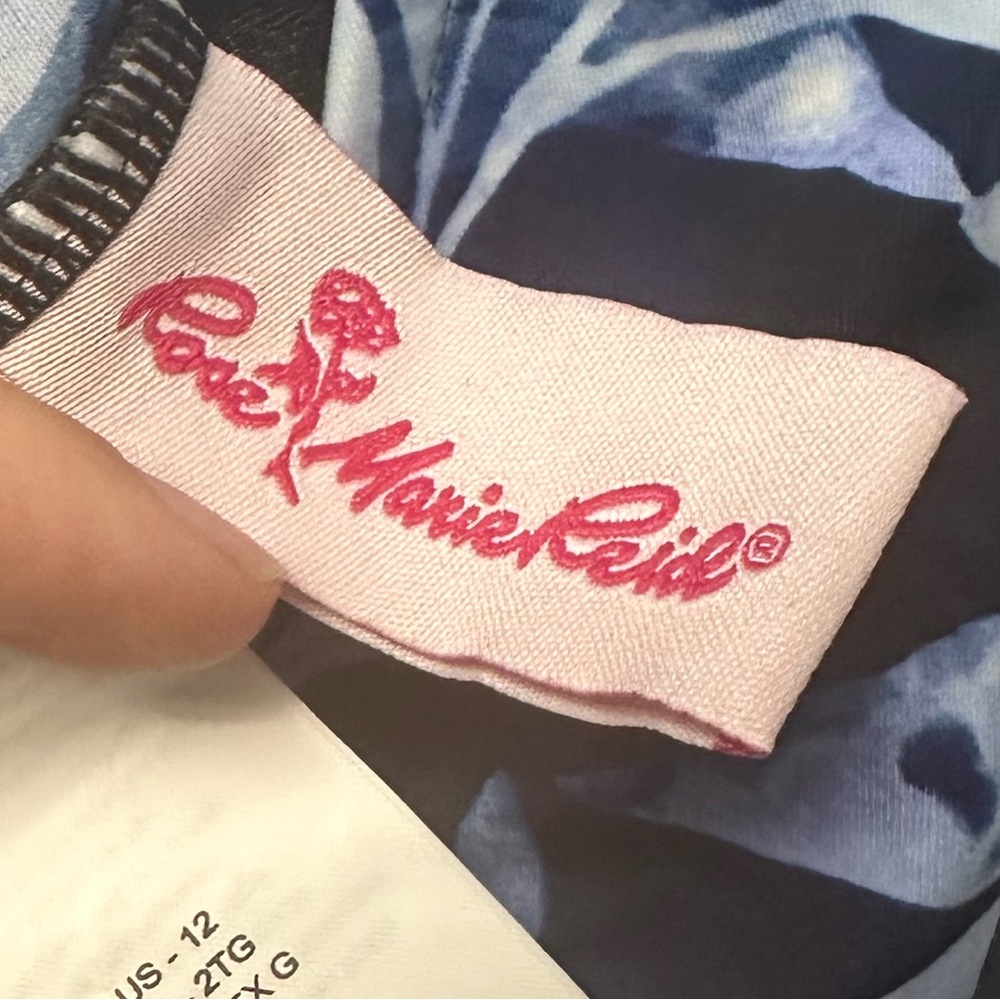 Rose Marie Reed Swim Dress One Piece Swimsuit Size 12 - Picture 6 of 6